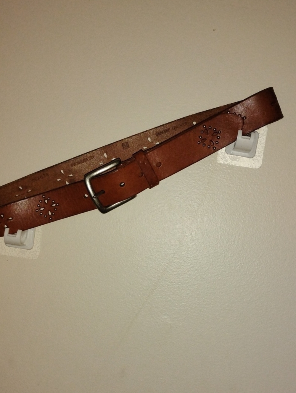 Brown Leather Studded Belt